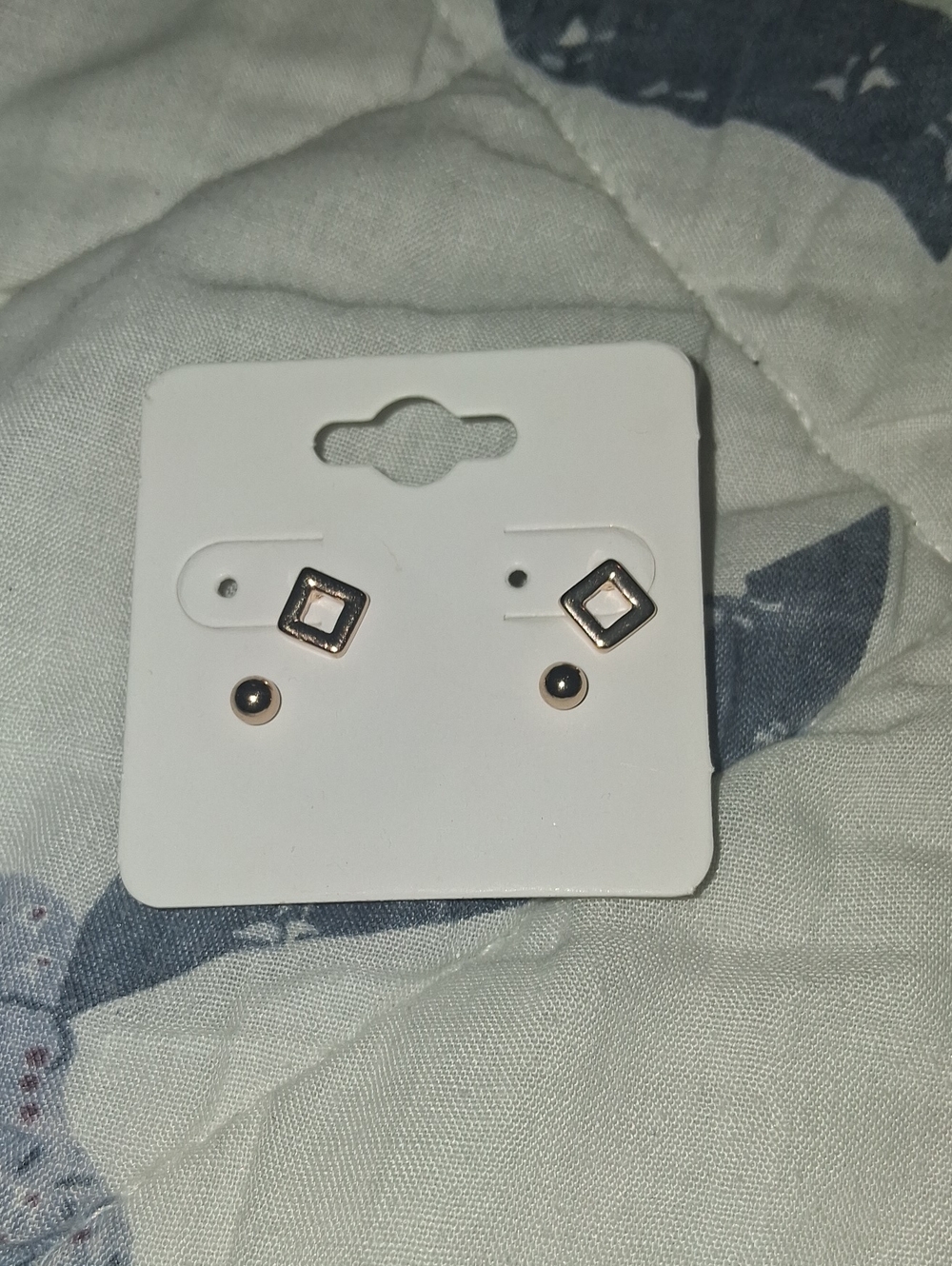 Gold-Tone Square & Round Stud Earring Set - Women Jewelry
